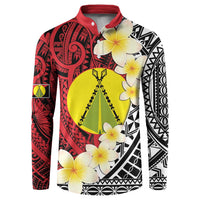 Sigave Chiefdom Wallis and Futuna Personalized Button Sweatshirt Frangipani Flowers Polynesian Pattern LT9 Red - Polynesian Pride