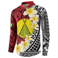 Sigave Chiefdom Wallis and Futuna Personalized Button Sweatshirt Frangipani Flowers Polynesian Pattern LT9 - Polynesian Pride