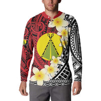 Sigave Chiefdom Wallis and Futuna Personalized Button Sweatshirt Frangipani Flowers Polynesian Pattern LT9 - Polynesian Pride