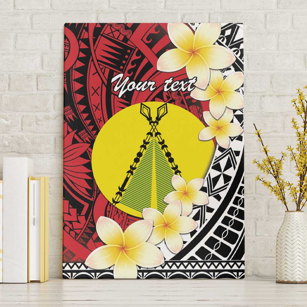 Sigave Chiefdom Wallis and Futuna Personalized Canvas Wall Art Frangipani Flowers Polynesian Pattern LT9 Without Frame Red - Polynesian Pride