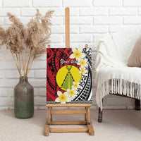 Sigave Chiefdom Wallis and Futuna Personalized Canvas Wall Art Frangipani Flowers Polynesian Pattern LT9 - Polynesian Pride