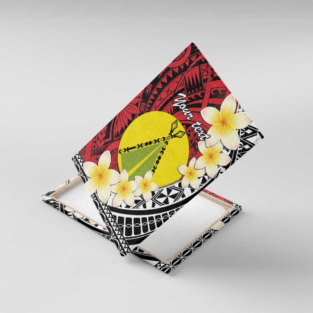 Sigave Chiefdom Wallis and Futuna Personalized Canvas Wall Art Frangipani Flowers Polynesian Pattern LT9 With Frame Red - Polynesian Pride