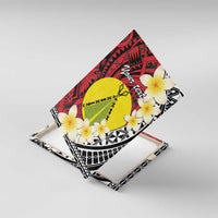 Sigave Chiefdom Wallis and Futuna Personalized Canvas Wall Art Frangipani Flowers Polynesian Pattern LT9 With Frame Red - Polynesian Pride