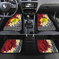 Sigave Chiefdom Wallis and Futuna Personalized Car Mats Frangipani Flowers Polynesian Pattern LT9 Set 4pcs Red - Polynesian Pride