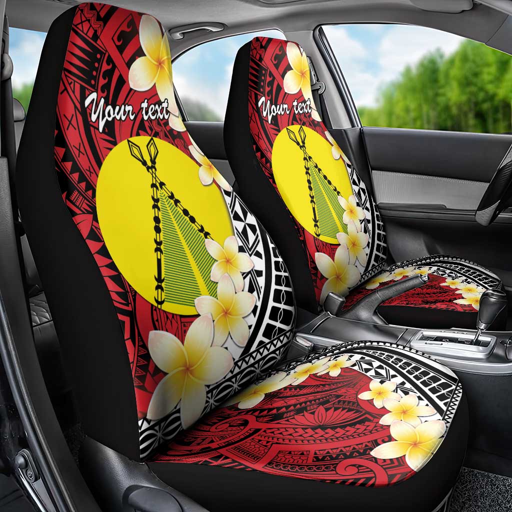 Sigave Chiefdom Wallis and Futuna Personalized Car Seat Cover Frangipani Flowers Polynesian Pattern LT9 - Polynesian Pride