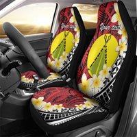 Sigave Chiefdom Wallis and Futuna Personalized Car Seat Cover Frangipani Flowers Polynesian Pattern LT9 - Polynesian Pride
