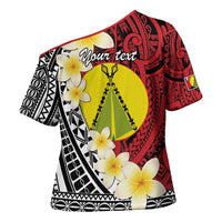 Sigave Chiefdom Wallis and Futuna Personalized Cross Shoulder Shirt Frangipani Flowers Polynesian Pattern LT9 - Polynesian Pride