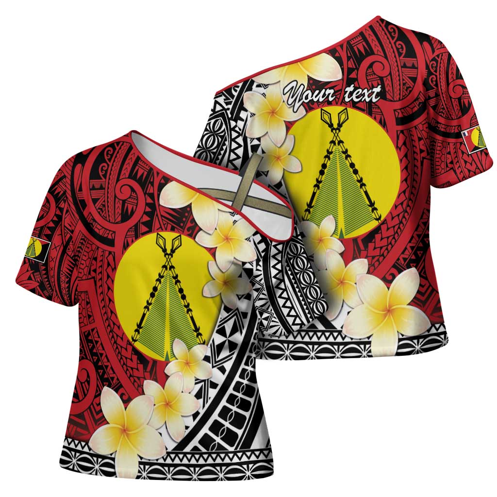 Sigave Chiefdom Wallis and Futuna Personalized Cross Shoulder Shirt Frangipani Flowers Polynesian Pattern LT9 - Polynesian Pride