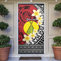 Sigave Chiefdom Wallis and Futuna Personalized Door Cover Frangipani Flowers Polynesian Pattern LT9 Red - Polynesian Pride