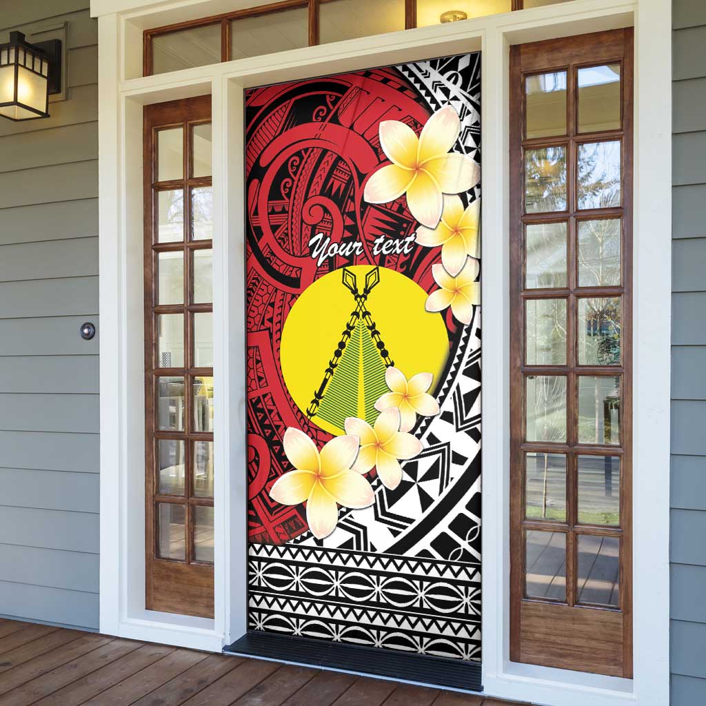 Sigave Chiefdom Wallis and Futuna Personalized Door Cover Frangipani Flowers Polynesian Pattern LT9 - Polynesian Pride