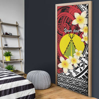 Sigave Chiefdom Wallis and Futuna Personalized Door Cover Frangipani Flowers Polynesian Pattern LT9 - Polynesian Pride