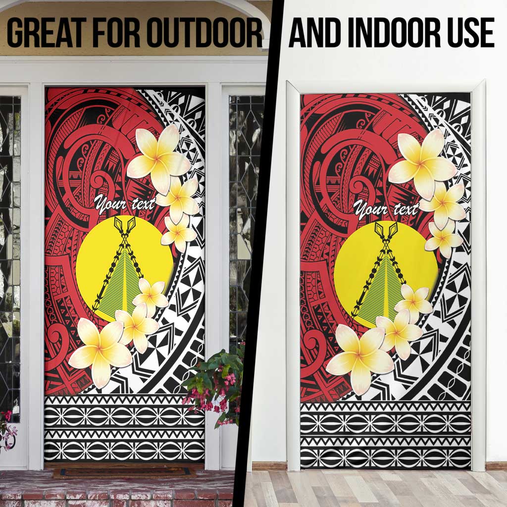 Sigave Chiefdom Wallis and Futuna Personalized Door Cover Frangipani Flowers Polynesian Pattern LT9 - Polynesian Pride