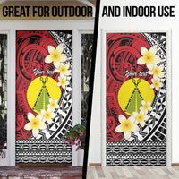 Sigave Chiefdom Wallis and Futuna Personalized Door Cover Frangipani Flowers Polynesian Pattern LT9 - Polynesian Pride