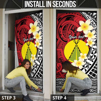 Sigave Chiefdom Wallis and Futuna Personalized Door Cover Frangipani Flowers Polynesian Pattern LT9 - Polynesian Pride