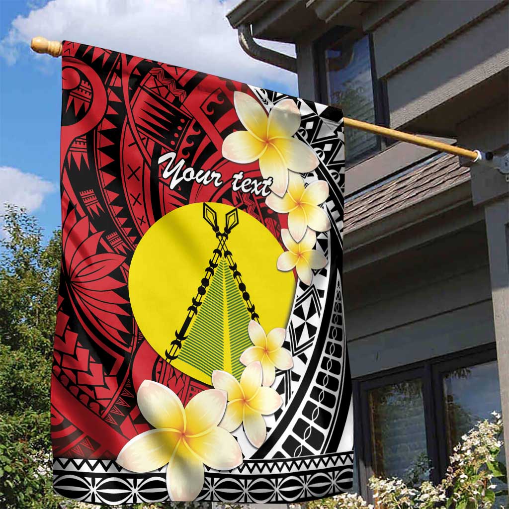Sigave Chiefdom Wallis and Futuna Personalized Garden Flag Frangipani Flowers Polynesian Pattern LT9 - Polynesian Pride