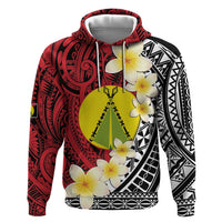 Sigave Chiefdom Wallis and Futuna Personalized Hoodie Frangipani Flowers Polynesian Pattern LT9 Pullover Hoodie Red - Polynesian Pride