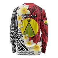 Sigave Chiefdom Wallis and Futuna Personalized Long Sleeve Shirt Frangipani Flowers Polynesian Pattern LT9 - Polynesian Pride