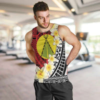 Sigave Chiefdom Wallis and Futuna Personalized Men Tank Top Frangipani Flowers Polynesian Pattern LT9 Red - Polynesian Pride