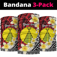 Sigave Chiefdom Wallis and Futuna Personalized Neck Gaiter Frangipani Flowers Polynesian Pattern LT9 package One Size: 25*50cm Red - Polynesian Pride