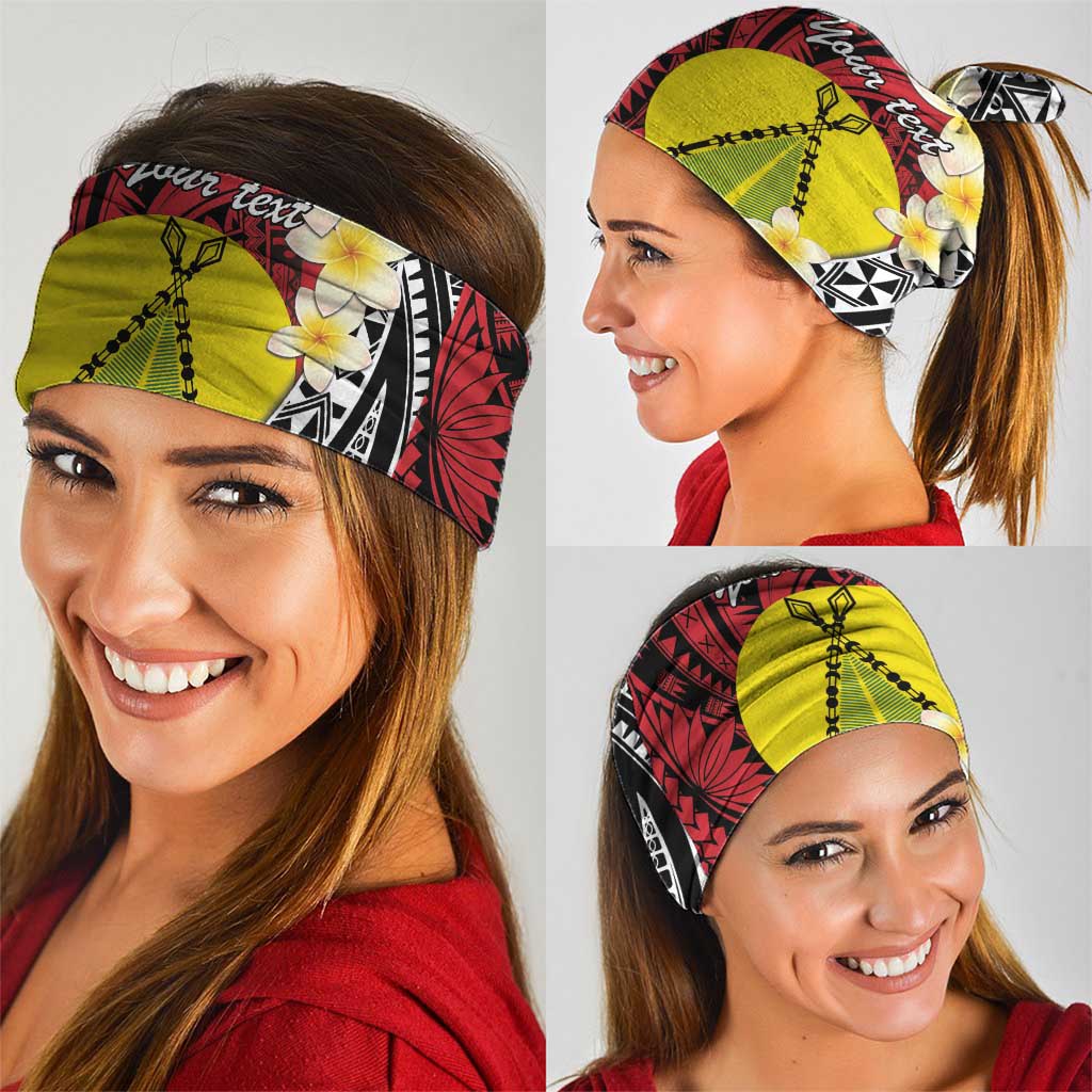 Sigave Chiefdom Wallis and Futuna Personalized Neck Gaiter Frangipani Flowers Polynesian Pattern LT9 - Polynesian Pride