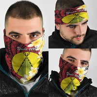 Sigave Chiefdom Wallis and Futuna Personalized Neck Gaiter Frangipani Flowers Polynesian Pattern LT9 - Polynesian Pride