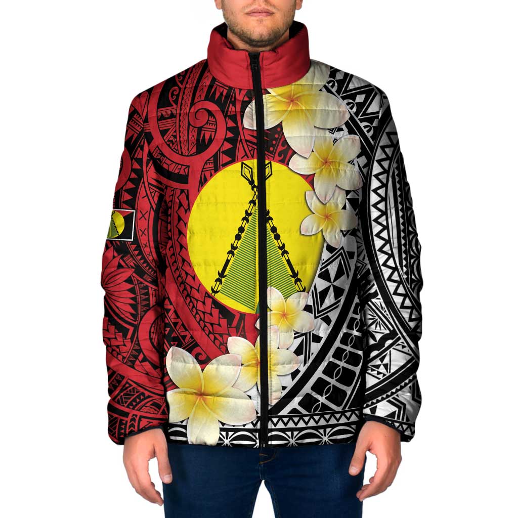 Sigave Chiefdom Wallis and Futuna Personalized Padded Jacket Frangipani Flowers Polynesian Pattern LT9 Men Red - Polynesian Pride