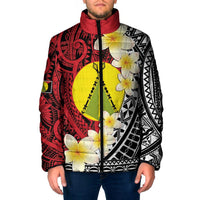 Sigave Chiefdom Wallis and Futuna Personalized Padded Jacket Frangipani Flowers Polynesian Pattern LT9 Men Red - Polynesian Pride