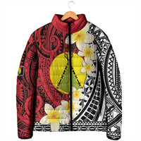 Sigave Chiefdom Wallis and Futuna Personalized Padded Jacket Frangipani Flowers Polynesian Pattern LT9 - Polynesian Pride