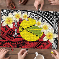 Sigave Chiefdom Wallis and Futuna Personalized Puzzle Frangipani Flowers Polynesian Pattern LT9 - Polynesian Pride
