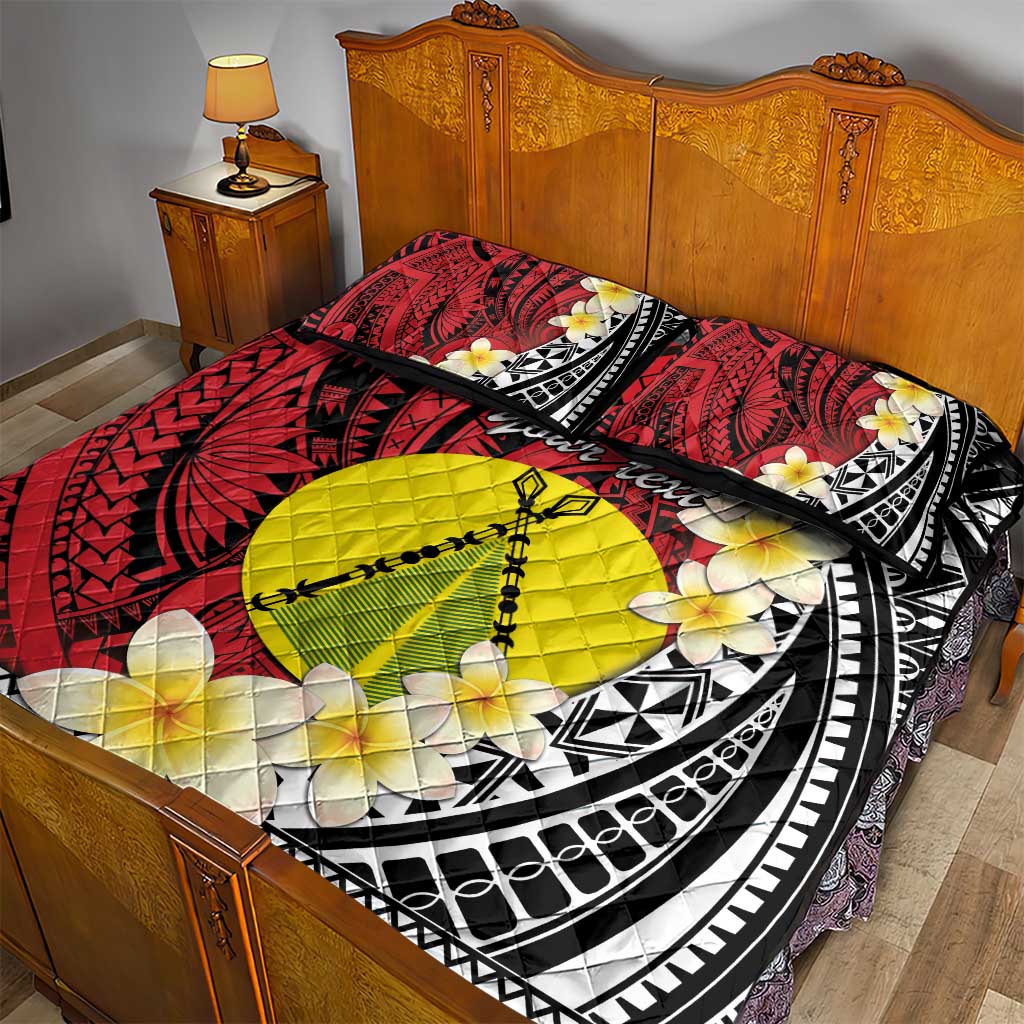 Sigave Chiefdom Wallis and Futuna Personalized Quilt Bed Set Frangipani Flowers Polynesian Pattern LT9 - Polynesian Pride