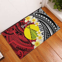 Sigave Chiefdom Wallis and Futuna Personalized Rubber Doormat Frangipani Flowers Polynesian Pattern LT9 - Polynesian Pride