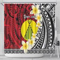 Sigave Chiefdom Wallis and Futuna Personalized Shower Curtain Frangipani Flowers Polynesian Pattern LT9 - Polynesian Pride