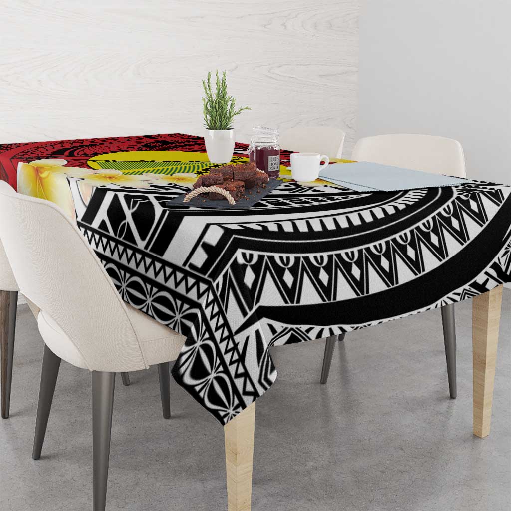 Sigave Chiefdom Wallis and Futuna Personalized Tablecloth Frangipani Flowers Polynesian Pattern LT9 - Polynesian Pride