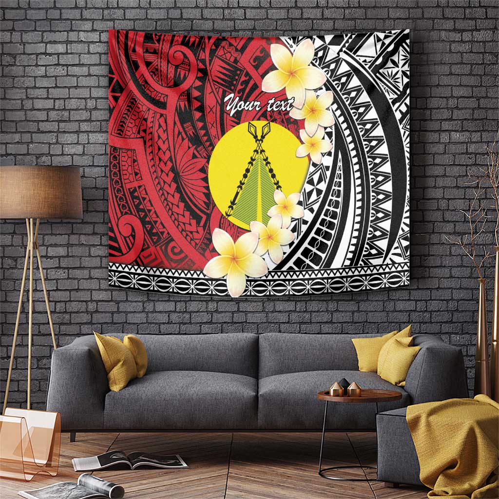 Sigave Chiefdom Wallis and Futuna Personalized Tapestry Frangipani Flowers Polynesian Pattern LT9 Red - Polynesian Pride