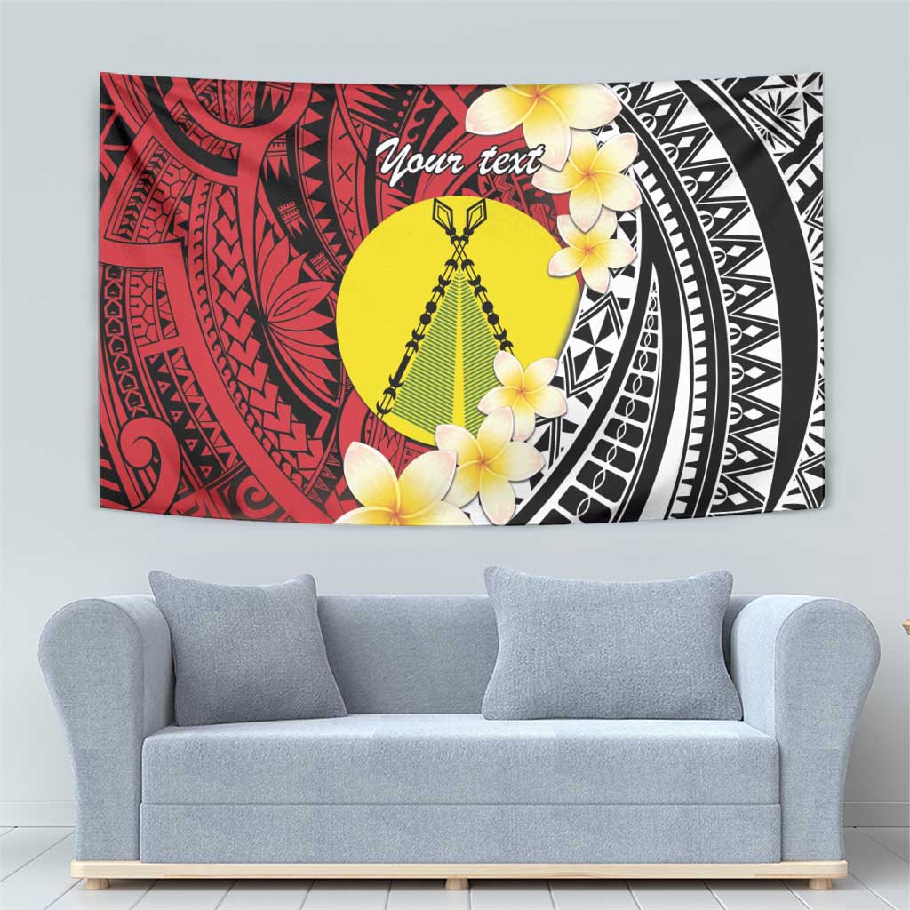 Sigave Chiefdom Wallis and Futuna Personalized Tapestry Frangipani Flowers Polynesian Pattern LT9 - Polynesian Pride