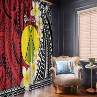 Sigave Chiefdom Wallis and Futuna Personalized Window Curtain Frangipani Flowers Polynesian Pattern LT9 - Polynesian Pride