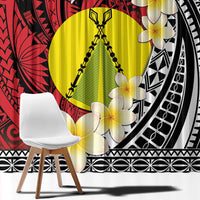 Sigave Chiefdom Wallis and Futuna Personalized Window Curtain Frangipani Flowers Polynesian Pattern LT9 - Polynesian Pride