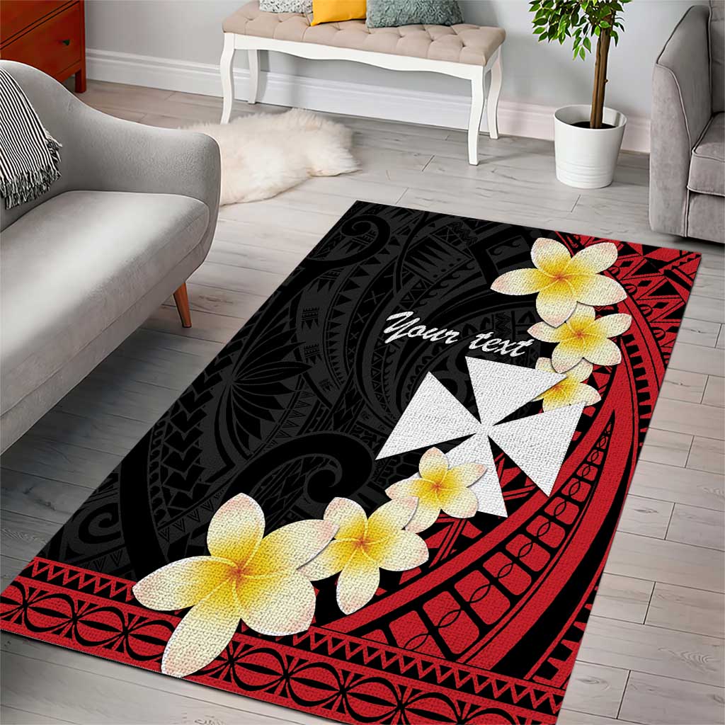 Uvea Chiefdom Wallis and Futuna Personalized Area Rug Frangipani Flowers Polynesian Pattern LT9 - Polynesian Pride