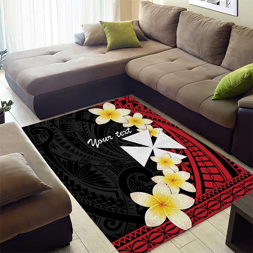 Uvea Chiefdom Wallis and Futuna Personalized Area Rug Frangipani Flowers Polynesian Pattern LT9 - Polynesian Pride