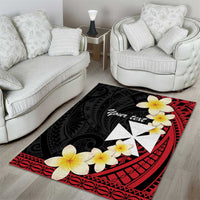 Uvea Chiefdom Wallis and Futuna Personalized Area Rug Frangipani Flowers Polynesian Pattern LT9 - Polynesian Pride