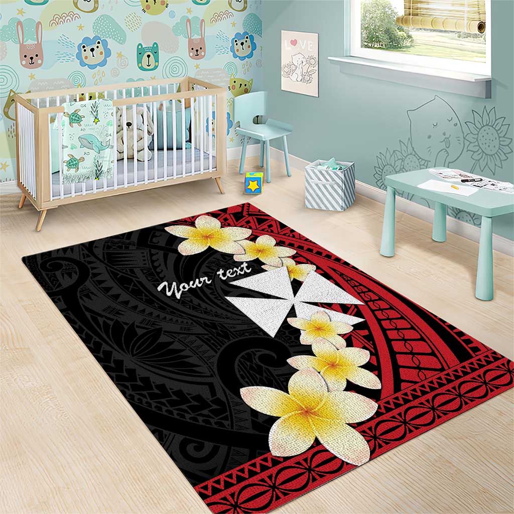 Uvea Chiefdom Wallis and Futuna Personalized Area Rug Frangipani Flowers Polynesian Pattern LT9 - Polynesian Pride