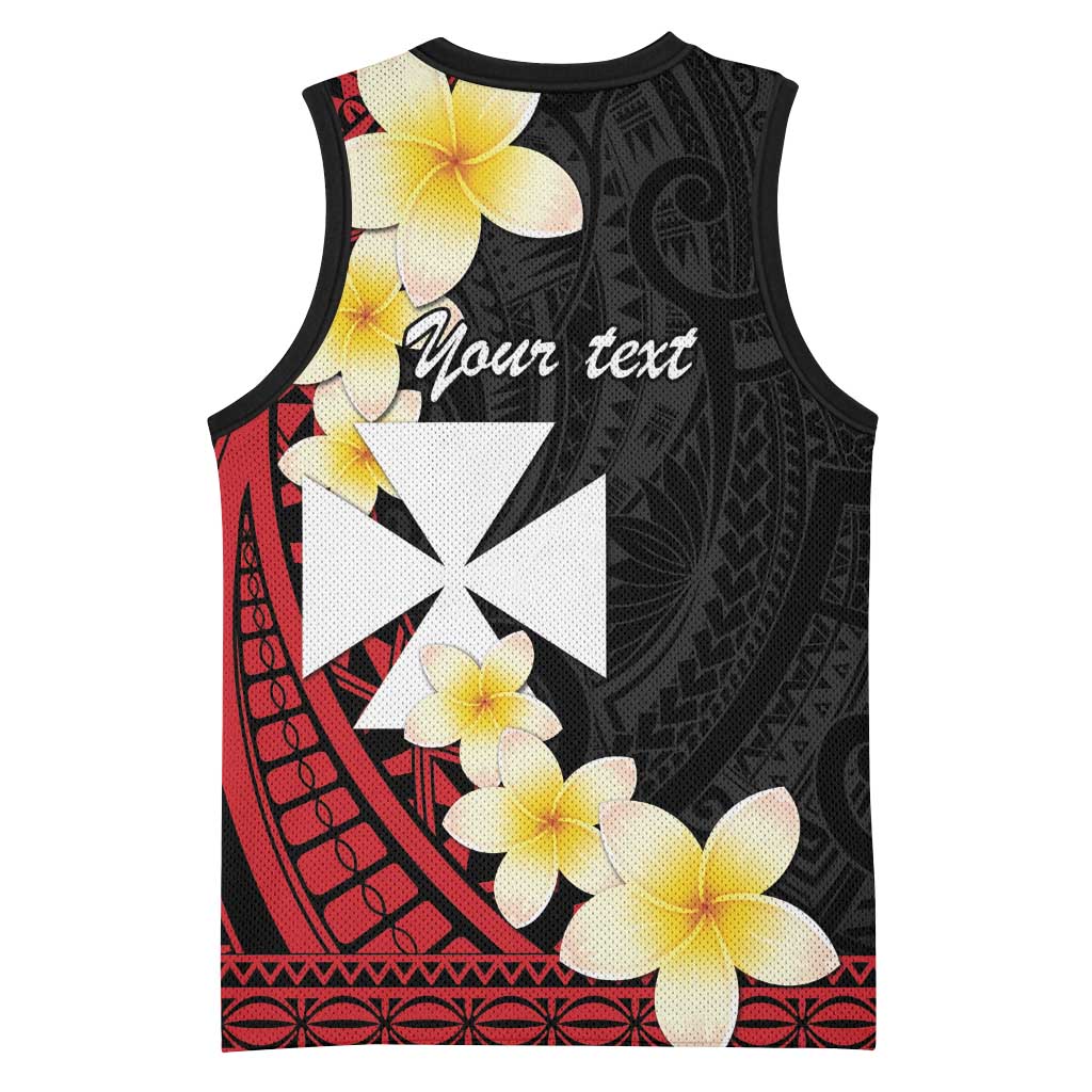 Uvea Chiefdom Wallis and Futuna Personalized Basketball Jersey Frangipani Flowers Polynesian Pattern LT9 - Polynesian Pride
