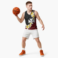 Uvea Chiefdom Wallis and Futuna Personalized Basketball Jersey Frangipani Flowers Polynesian Pattern LT9 - Polynesian Pride