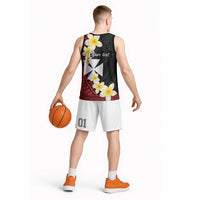 Uvea Chiefdom Wallis and Futuna Personalized Basketball Jersey Frangipani Flowers Polynesian Pattern LT9 - Polynesian Pride