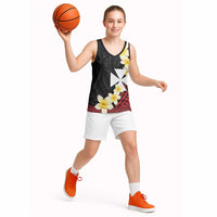 Uvea Chiefdom Wallis and Futuna Personalized Basketball Jersey Frangipani Flowers Polynesian Pattern LT9 - Polynesian Pride