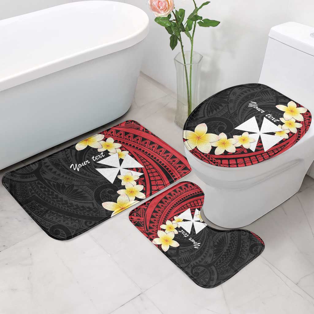 Uvea Chiefdom Wallis and Futuna Personalized Bathroom Set Frangipani Flowers Polynesian Pattern LT9 - Polynesian Pride