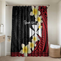 Uvea Chiefdom Wallis and Futuna Personalized Bathroom Set Frangipani Flowers Polynesian Pattern LT9 Shower Curtain Only Red - Polynesian Pride
