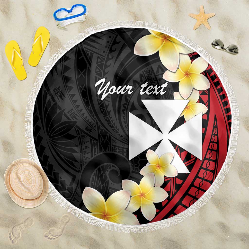Uvea Chiefdom Wallis and Futuna Personalized Beach Blanket Frangipani Flowers Polynesian Pattern LT9 One Size 150cm Red - Polynesian Pride