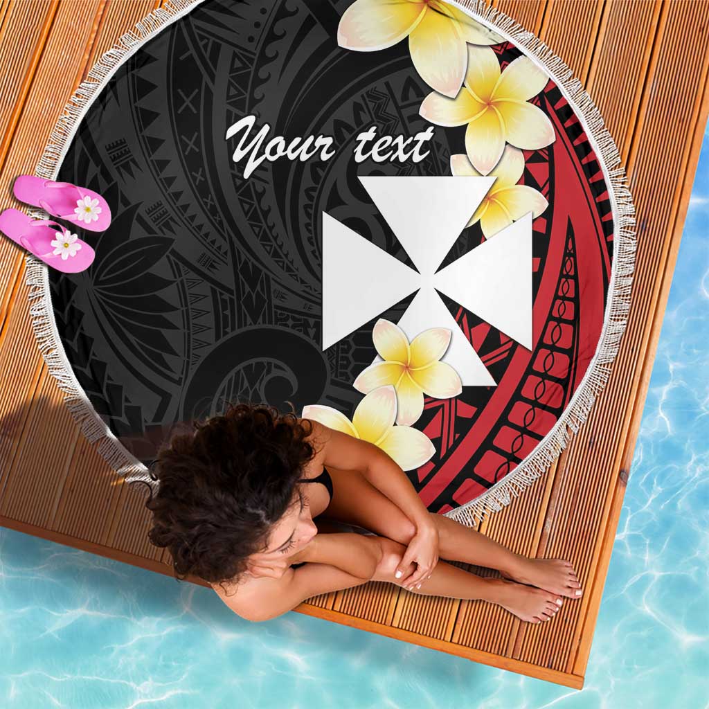 Uvea Chiefdom Wallis and Futuna Personalized Beach Blanket Frangipani Flowers Polynesian Pattern LT9 - Polynesian Pride
