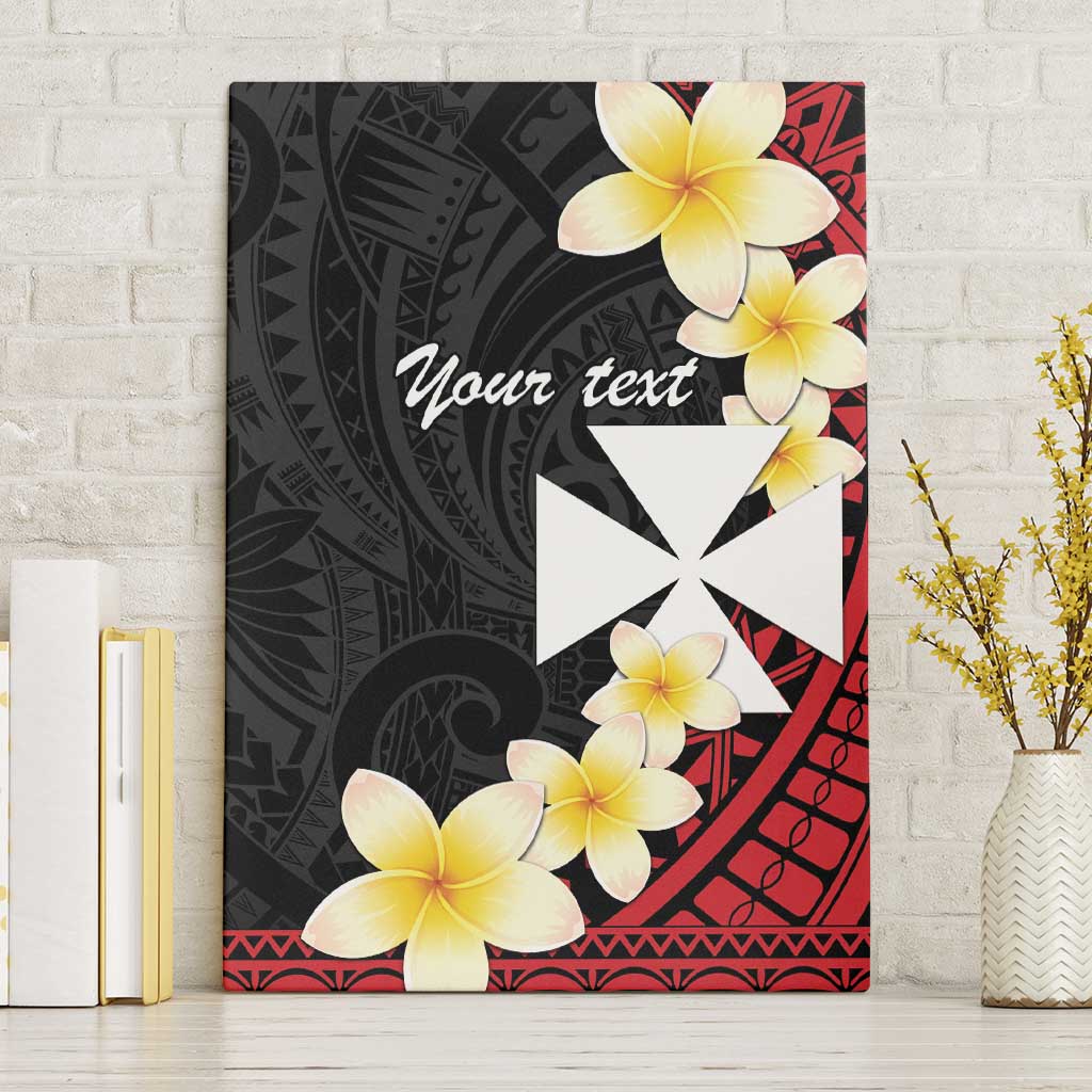 Uvea Chiefdom Wallis and Futuna Personalized Canvas Wall Art Frangipani Flowers Polynesian Pattern LT9 Without Frame Red - Polynesian Pride